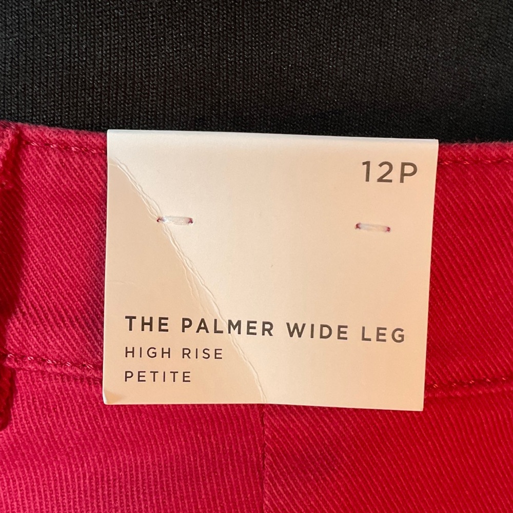 LOFT Women's Wide Leg Pants in Red - Picture 4 of 7